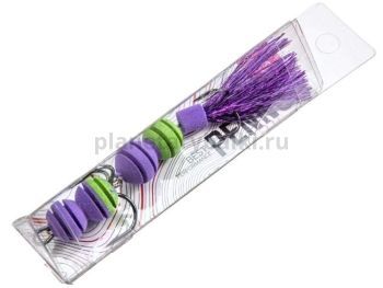 Приманка джиговая Lucky John PENNON ROLLERWORM фиол./зел. в блистере