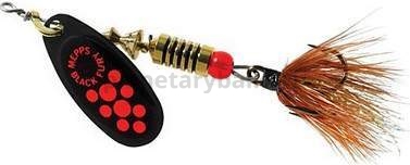 Блесна вращающаяся Mepps BLACK FURY MOUCHE №1, 3,5гр., цвет Black/Orange
