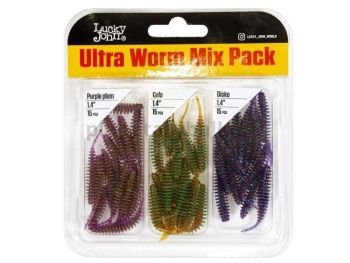 Слаги LUCKY JOHN Pro Series ULTRAWORM Mix Pack/MIX 11,4in 3.5см, набор 45шт.