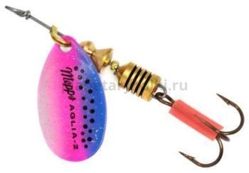 Блесна вращающаяся MEPPS Aglia Fluo №1, 3,5гр., rainbow