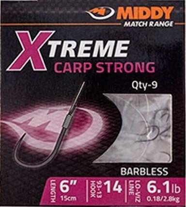 Поводки готовые MIDDY Xtreme 93-13 Carp Strong №12, 0.20мм, 15см, 9шт.