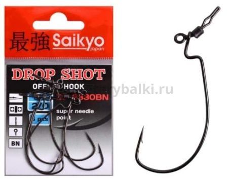 Крючки Saikyo BS-2330 Drop Shot BN №1/0, 5шт.