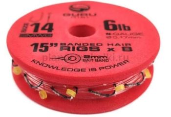 Поводки готовые GURU SMWG Bait Band 15" 38см, №14, 0,17мм, 8шт.
