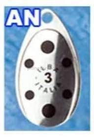 Блесна вращающаяся ILBA TONDO f/d/s №1, 3гр., цвет silver-black