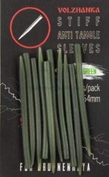 Конус для поводка Volzhanka Semi Stiff Anti Tangle Sleeves Trans Green 54мм, 10шт.
