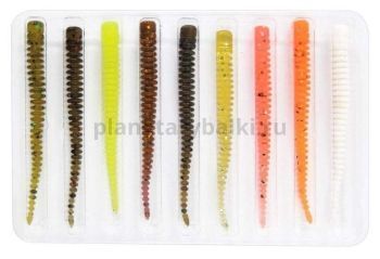 Слаг Lucky John Pro Series KING LEECH MIX1 2.0in 5.08см, 9шт.