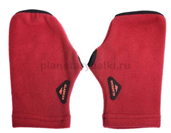 Варежки флисовые Small Mittens бордо, размер L
