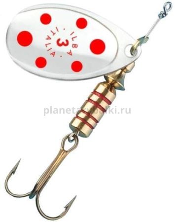 Блесна вращающаяся ILBA TONDO d/s №2, 5гр., цвет silver-red