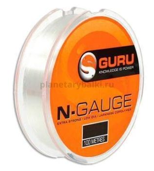 Леска монофильная GURU N-Gauge 100м, 0,15мм, 2,27кг