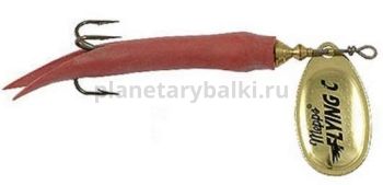 Блесна вращающаяся MEPPS Aglia Flying №1, 10гр., цвет OR/red