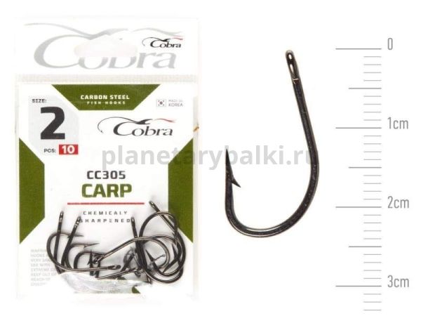 Крючки Cobra CARP KAYO HEAVY CC305 №2, 10шт.