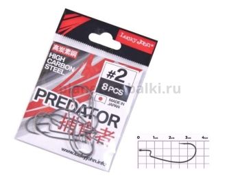 Крючки офсетные Lucky John LJHP345 №2, 8шт.