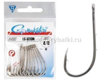 Крючки Gamakatsu LS-5213N HOOKS NICKEL разм. 4/0 10шт.