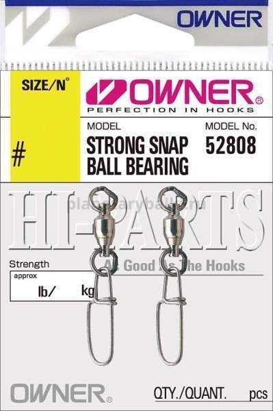 OWNER Застежка Strong Snap Ball Bearing №0 2шт