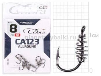 Крючки Cobra Allround PASTEHOLDER CA123 №8, 10шт.