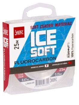 Леска монофильная Lucky John ICE SOFT FLUOROCARBON 25м, 0,35мм, 8,67кг