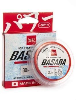 Леска монофильная зимняя Lucky John BASARA Red 30м, 0,20мм, 4,75кг