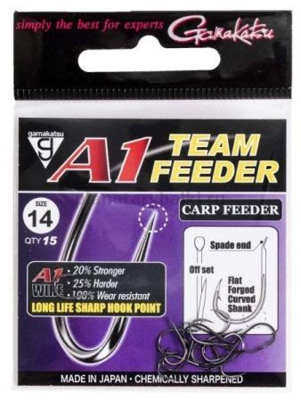 Крючки Gamakatsu A1 Team Feeder HOOKS CARP FEEDER разм. 14 15шт.