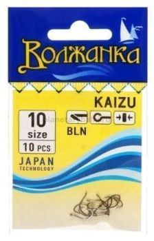 Крючки "Волжанка" Kaizu  # 1/0 (10шт/уп)