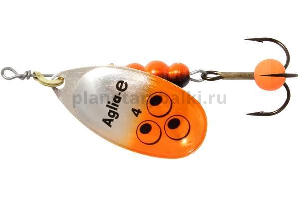 Блесна вращающаяся Mepps AGLIA-E №4, 9гр., цвет SHO S/Orange