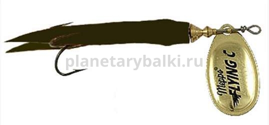 Блесна вращающаяся MEPPS Aglia Flying №1, 10гр., цвет OR/black