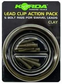 Клипса безопасная Korda Lead Clip Action Pack Clay набор 