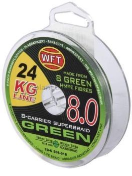 Шнур плетёный WFT KG x8 Green 150м, 0,18мм, 24кг