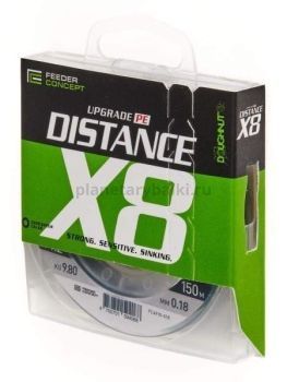 Шнур плетёный Feeder Concept Distance х8 BRAID Dark Green 150м, 0,18мм, 9,8кг