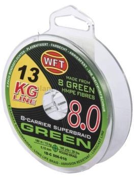 Шнур плетёный WFT KG x8 Green 150м, 0,10мм, 13кг