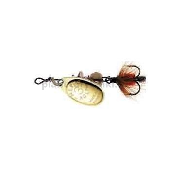Блесна вращающаяся Mepps AGLIA MOUCHE №0, 2,5гр., цвет Gold/Red fly