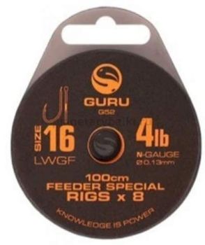 Поводки готовые Guru Feeder Special Rig LWGF №10, 0,17мм, 100см, 8шт.
