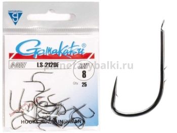 Крючки Gamakatsu LS-2120F HOOKS BLACK разм. 08 25шт.