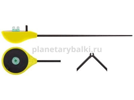 Удочка-балалайка зимняя Salmo HANDY ICE ROD желтая 24см, 45мм