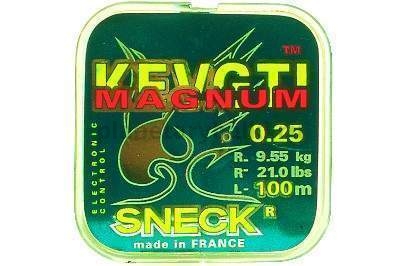 Монофильная леска Sneck Magnum Light Green 100м, 0,25/0,26мм, 9,55кг