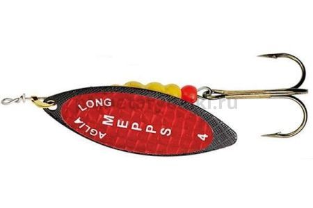 Блесна вращающаяся Mepps AGLIA LONG REDBO №4, 17гр., цвет Black