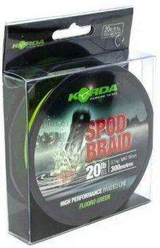 Шнур Korda Spod Braid Fluo Green 300м, 0,16мм, 9,1кг, 20lb