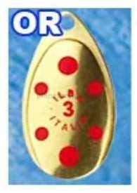 Блесна вращающаяся ILBA TONDO f/d/s №0, 2гр., цвет gold-red
