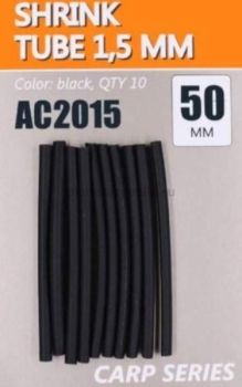 Трубка термоусадочная ORANGE цвет черный, диаметр 1.5мм, длина 50мм, 10шт.