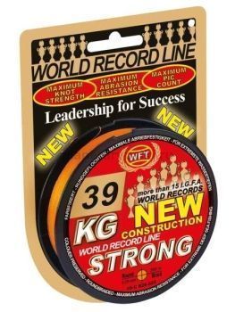 Шнур плетёный WFT KG STRONG Orange 300м, 0,25мм, 39кг