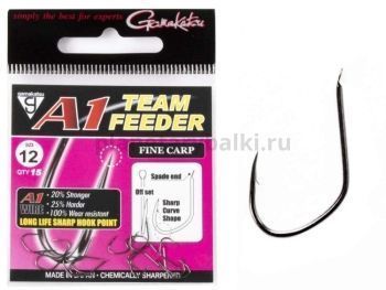 Крючки Gamakatsu A1 Team Feeder HOOKS FINE CARP разм. 12 15шт.