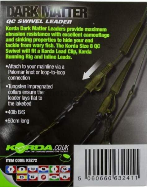 Монтаж готовый KORDA Dark Matter Leader QC Swivel Gravel тест 40lb, длина 50см для рыбалки, Монтаж готовый KORDA Dark Matter Leader QC Swivel Gravel тест 40lb, длина 50см отзывы, Монтаж готовый KORDA Dark Matter Leader QC Swivel Gravel тест 40lb, длина 50см купить, Монтаж готовый KORDA Dark Matter Leader QC Swivel Gravel тест 40lb, длина 50см купить в интернет магазине, Монтаж готовый KORDA Dark Matter Leader QC Swivel Gravel тест 40lb, длина 50см выбрать, Монтаж готовый KORDA Dark Matter Leader QC Swivel Gravel тест 40lb, длина 50см обзор, Монтаж готовый KORDA Dark Matter Leader QC Swivel Gravel тест 40lb, длина 50см купить в розничном магазине