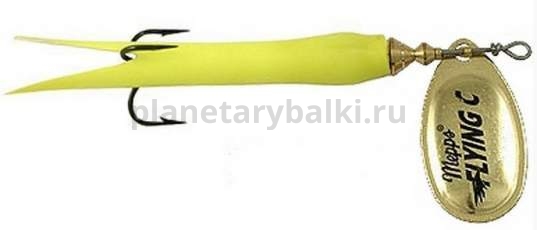 Блесна вращающаяся MEPPS Aglia Flying №3, 25гр., цвет OR/chartreuse