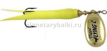 Блесна вращающаяся MEPPS Aglia Flying №1, 10гр., цвет OR/chartreuse