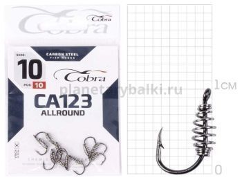 Крючки Cobra Allround PASTEHOLDER CA123 №10, 10шт.