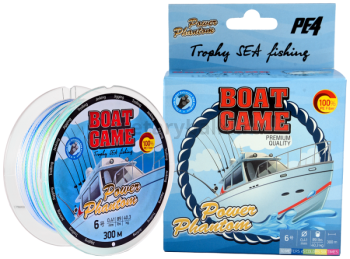 Плетеный шнур Power Phantom Boat 300м, 0,52мм, 54.8кг, #10 мультиколор