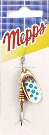Блесна вращающаяся MEPPS Comet №3, 6,5гр., цвет CU/blue