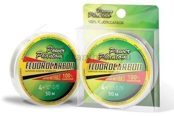 Флюорокарбон Power Phantom Fluorocarbon 50м, 0,28мм, 5,7 кг, #3,0 прозрачный