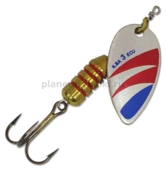 Блесна вращающаяся ILBA ECU - d №3, 8,5гр., цвет silver-red