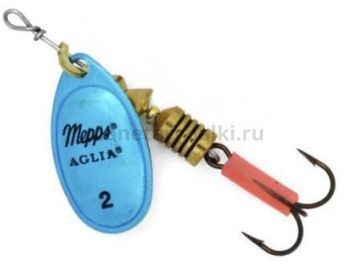 Блесна вращающаяся MEPPS Aglia Platium №2, 4,5гр., цвет AG/blue