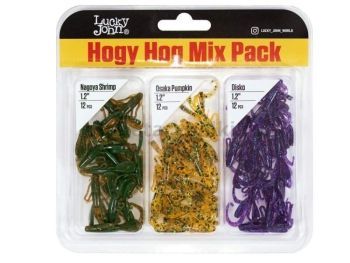 Твистеры Lucky John Pro Series HOGY HOG Mix Pack/MIX1 1.2in 3.05см, 36шт.